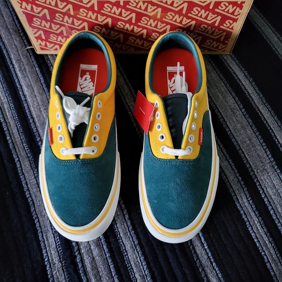 Vans Era Pro Prime Colorblock Women 9 Skate Shoe Yellow Blue VNOA347LOV1… - Picture 2 of 8